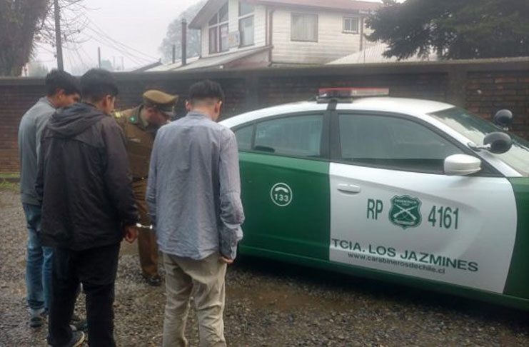Trío juvenil de delincuentes en Valdivia intimidó con revólver a una persona para robar celular
