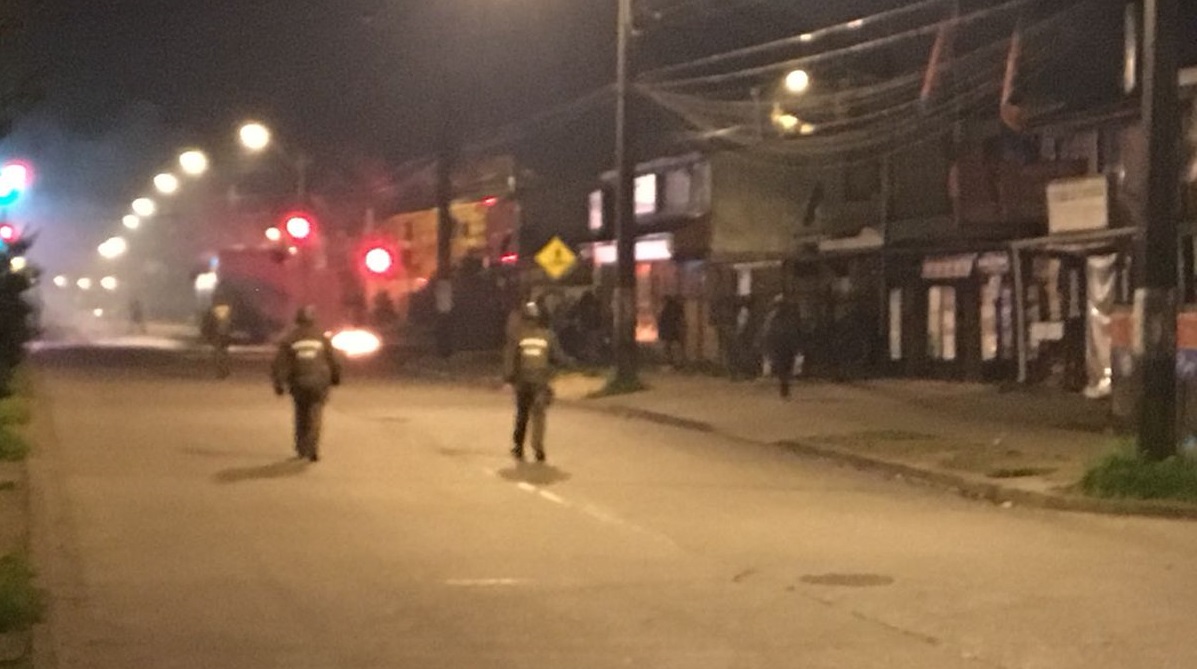 Carabineros de Valdivia detuvo a ocho personas por disturbios durante noche del 11 de Septiembre