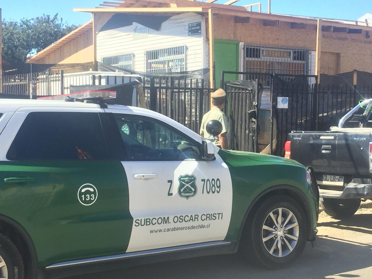 Carabineros de Valdivia detuvo a delincuentes que pretendían robar en jardín infantil en construcción