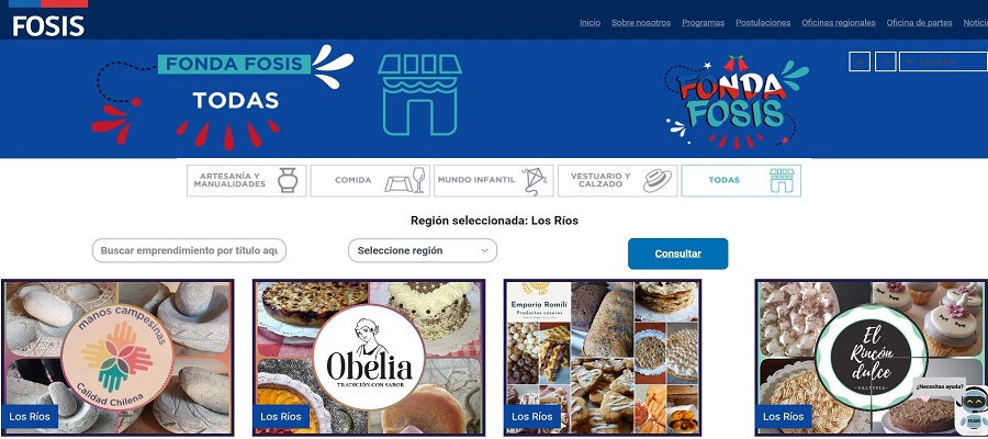 Fonda FOSIS reúne a 16 emprendedores de Los Ríos en estas Fiestas Patrias