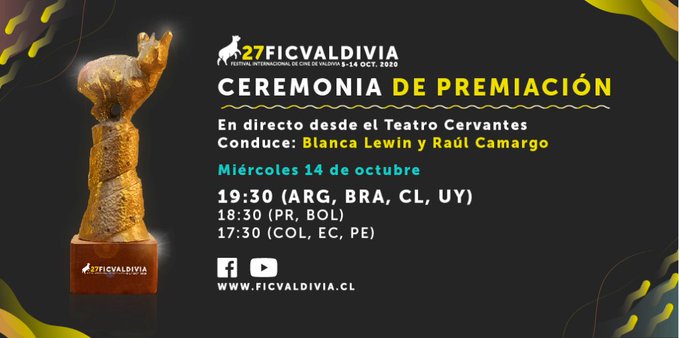 Clausura y premiación del 27° Festival Internacional de Cine de Valdivia: desde el Teatro Cervantes
