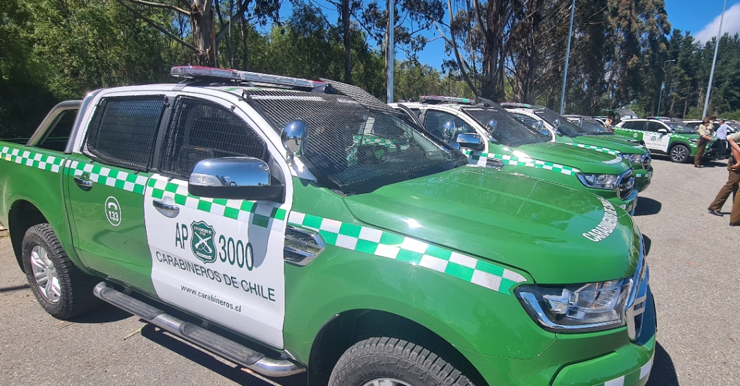 Los Lagos, Máfil, Carimallín, Malalhue, Lanco, La Unión, Cunco Mashue, Paillaco y Valdivia recibieron nuevos vehículos para Carabineros